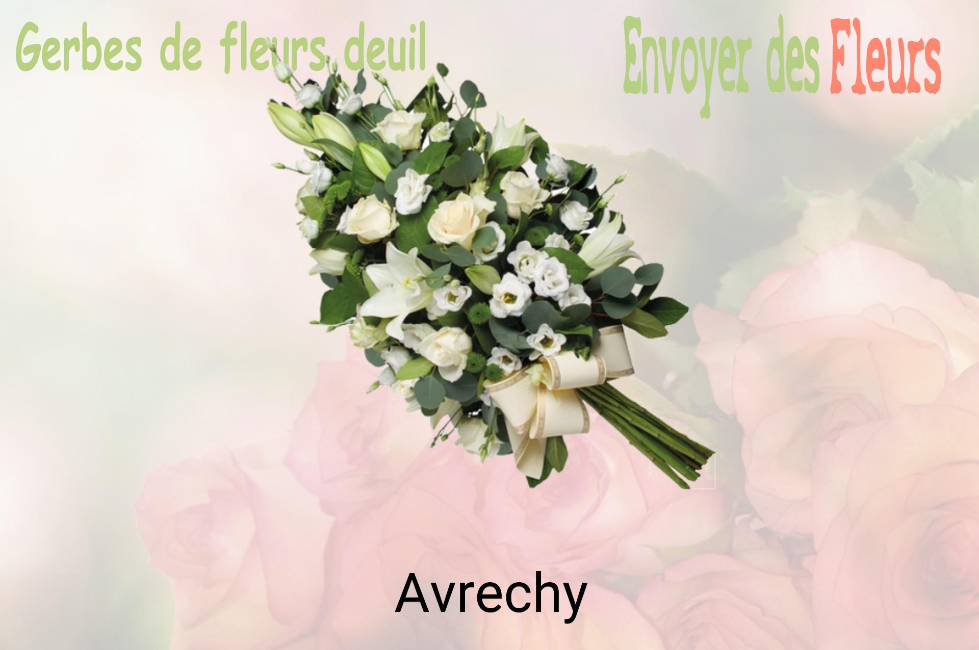 Gerbe de fleurs de deuil livrée à Avrechy